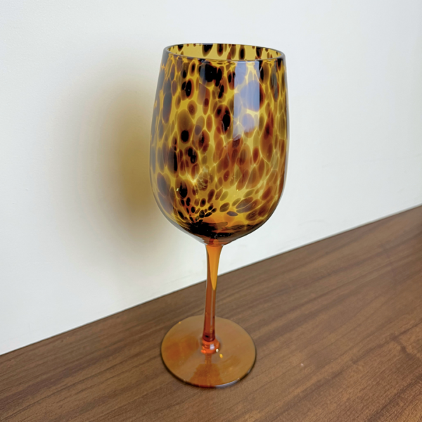 CONJUNTO DE 2 TAÇAS DE VINHO DE VIDRO - LEOPARD - 440ML - Imagem 2