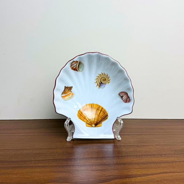 CONCHA DECORATIVA GRANDE EM PORCELANA DECORADA - COLEÇAO MAR - Imagem 2