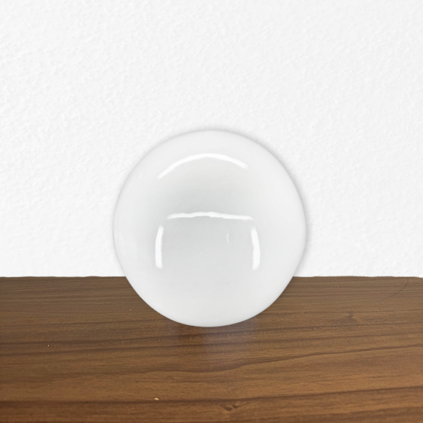 BOLA DECORATIVA (G) EM PORCELANA BRANCA