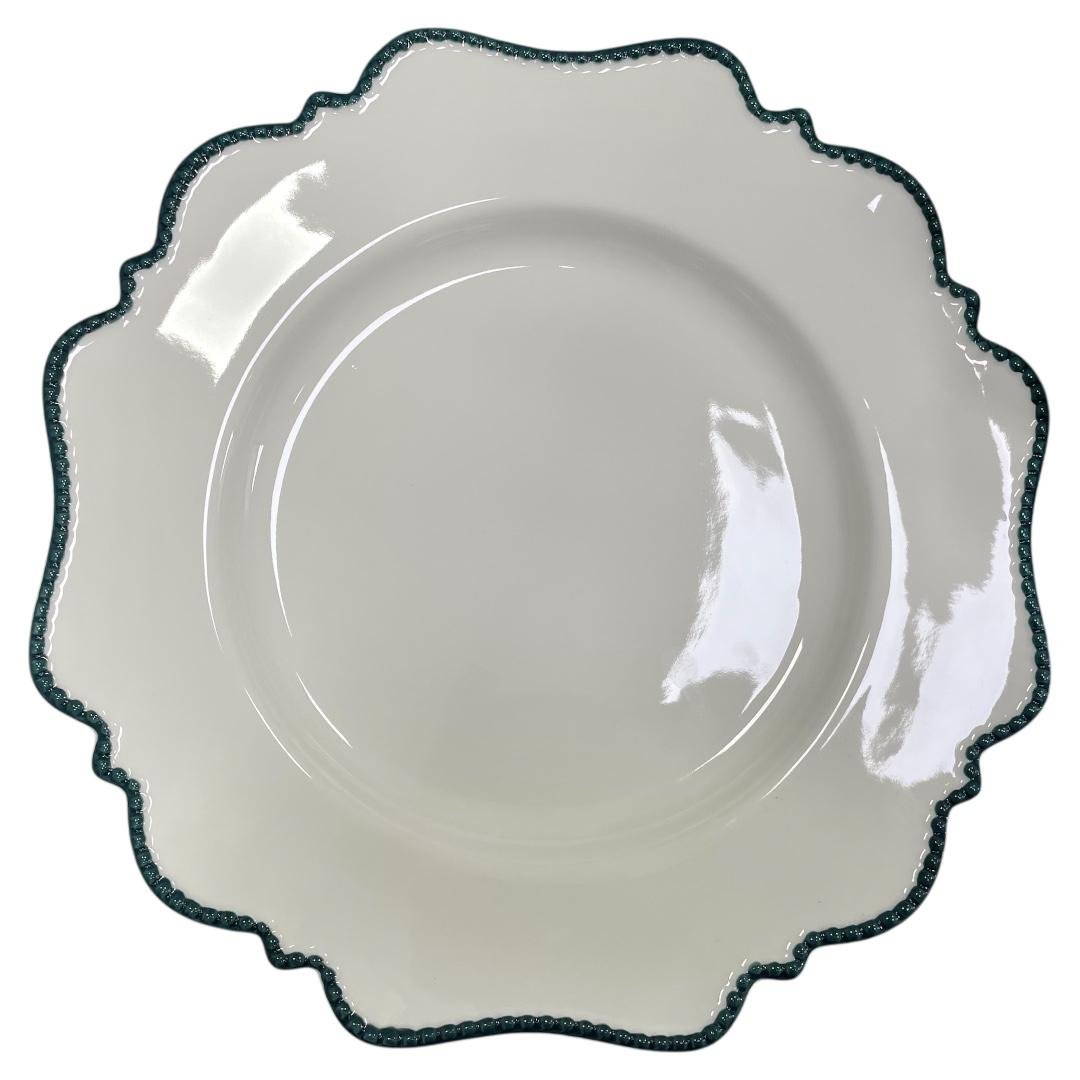 CJ DE PRATOS SOBREMESA DE PORCELANA TRESSE VERDE 4PÇS - Imagem 3